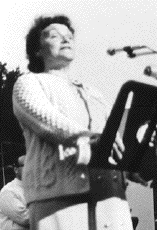 Delia Murphy during her final major concert in Quebec, 1969.