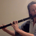 Leonora Lyne playing a Martin Doyle B flute